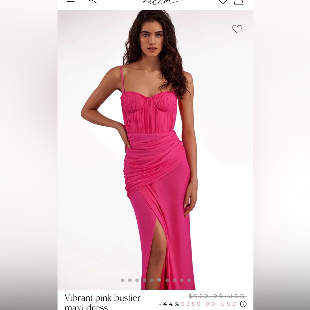Milla vibrant pink bustier dress